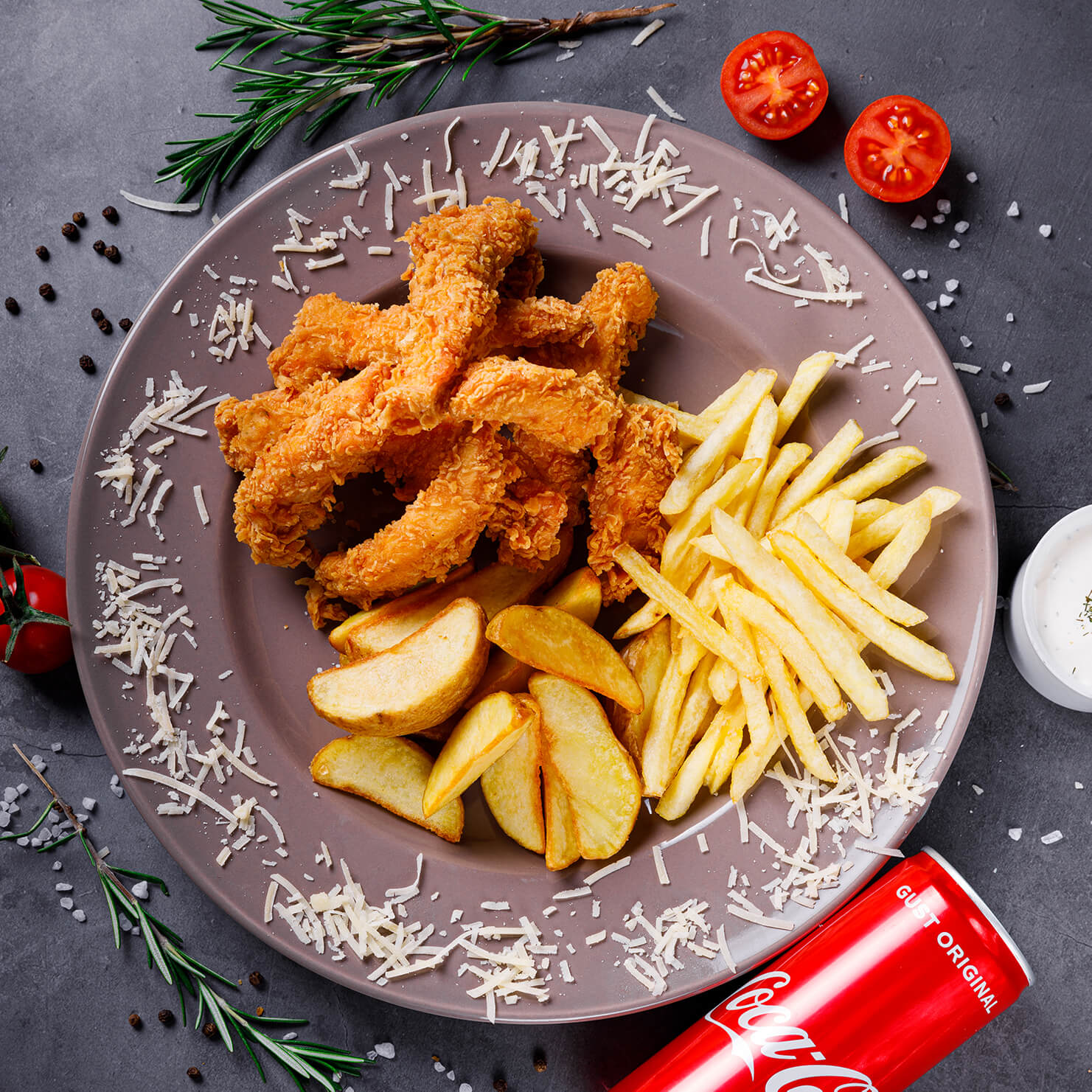 Meniu piept pui Crispy Nature / Hot